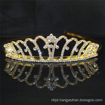 2017 Gold Wedding Rhinestone Tall Pageant Crowns For Sale